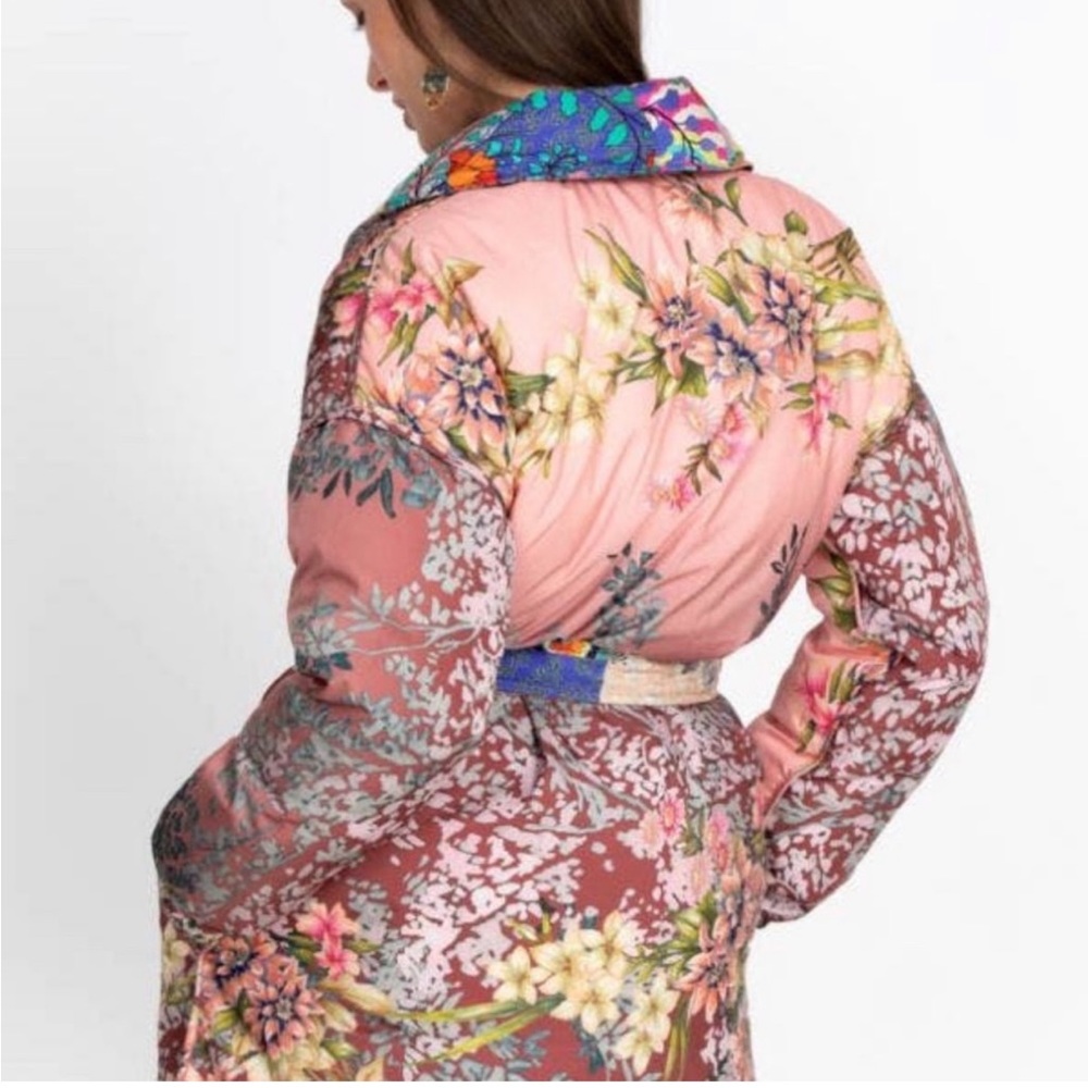 Johnny Was Multicolor Patchwork Puffer Jacket - image 3